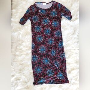 XS Lularoe fitted dark colored dress
